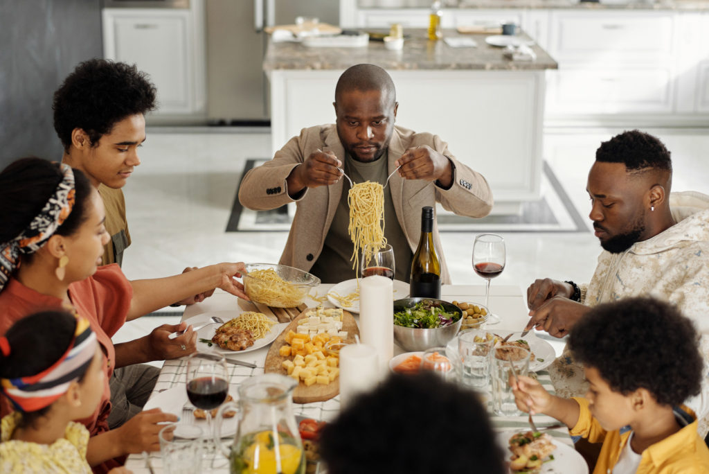 eat at the table